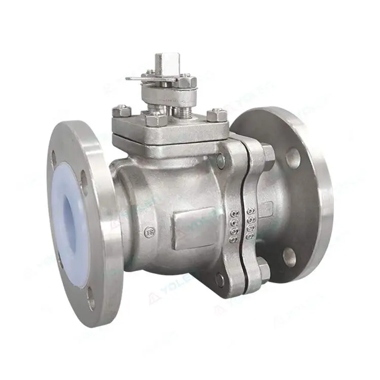 Q41衬氟手动法兰球阀